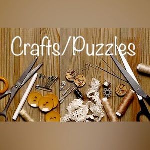 Sewing supplies, patterns, puzzles and crafts